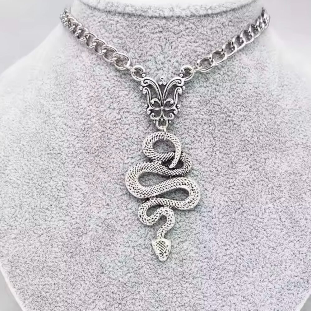 Gothic Serpent Snake Necklace